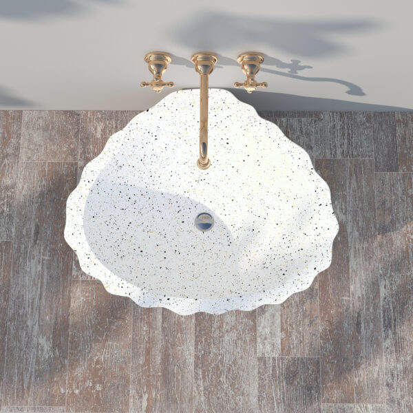 Chậu rửa Lavabo Terrazzo hình chiếc lá CLT02 1