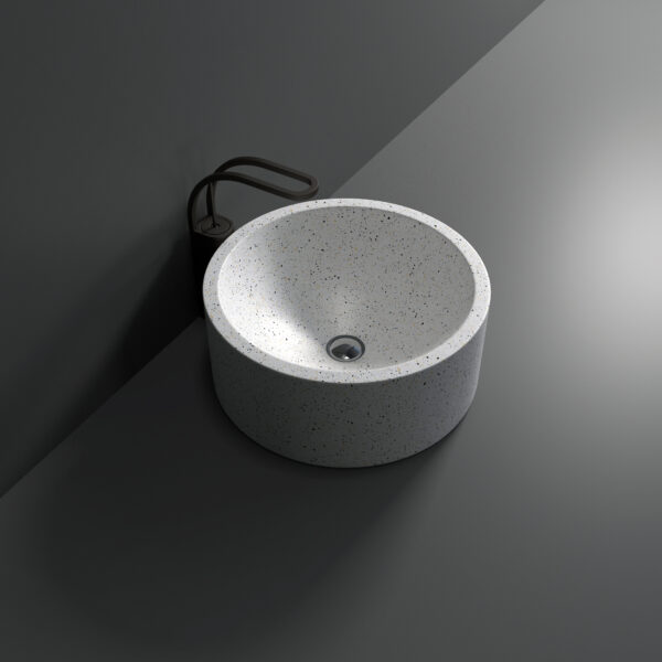 Chậu rửa mặt hình tròn lavabo terrazzo CLT08 2