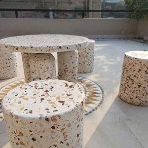 Mặt bàn tròn Terrazzo CTBT03