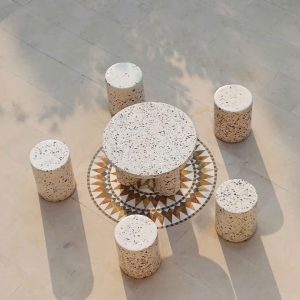 Mặt bàn tròn Terrazzo CTBT04