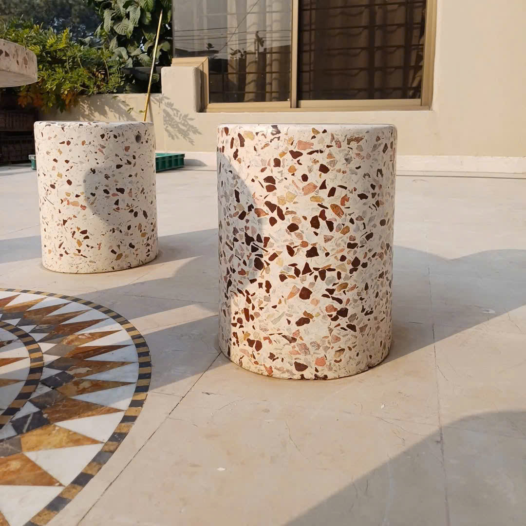 Mặt bàn tròn Terrazzo CTBT07